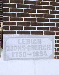Zion Lehigh Church, Alburtis, Pennsylvania     Founded 1750 by Johann Michael Knappenberger