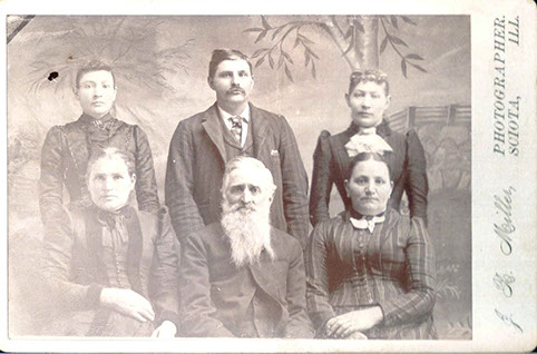Lucinda Knappenberger Allshouse Family, McDonough County, Illinois     Circa 1880